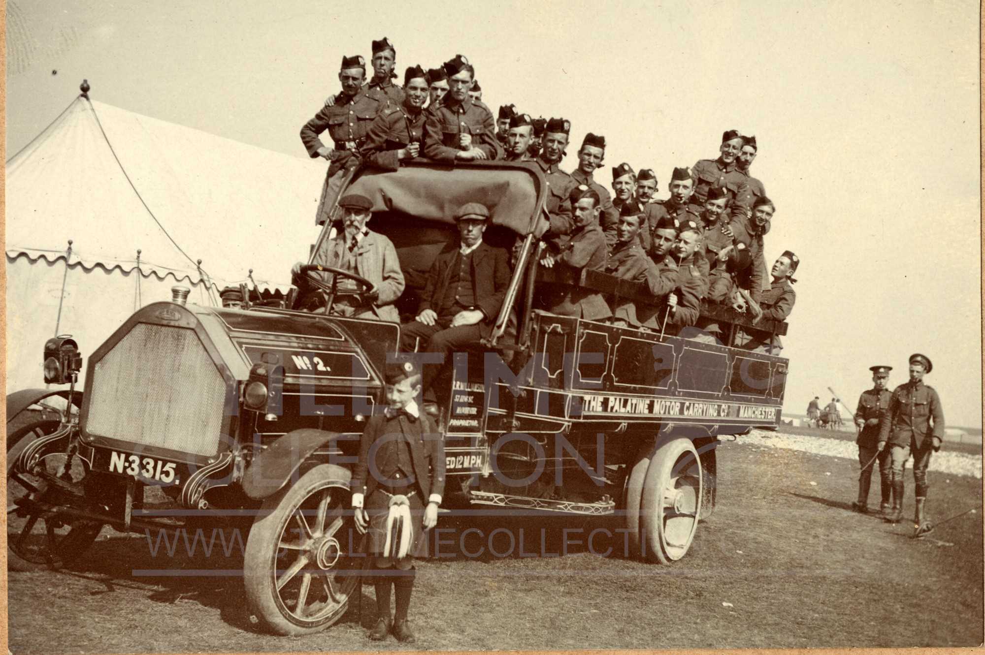 tpt transport truck lorry wagon berna military soldier war army scots