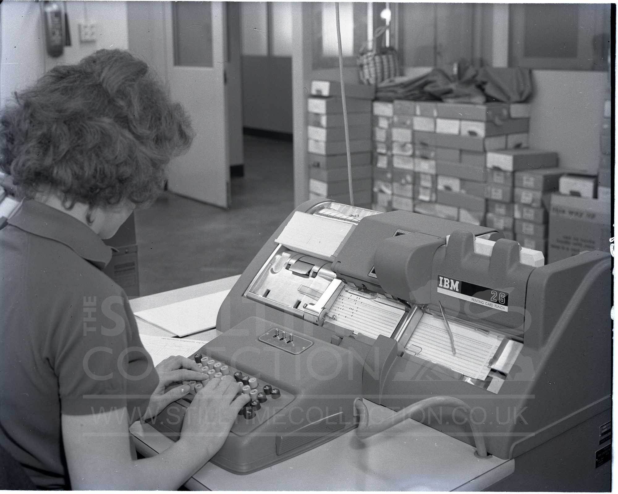 office retro tech typist punch card computer The Stilltime Collection